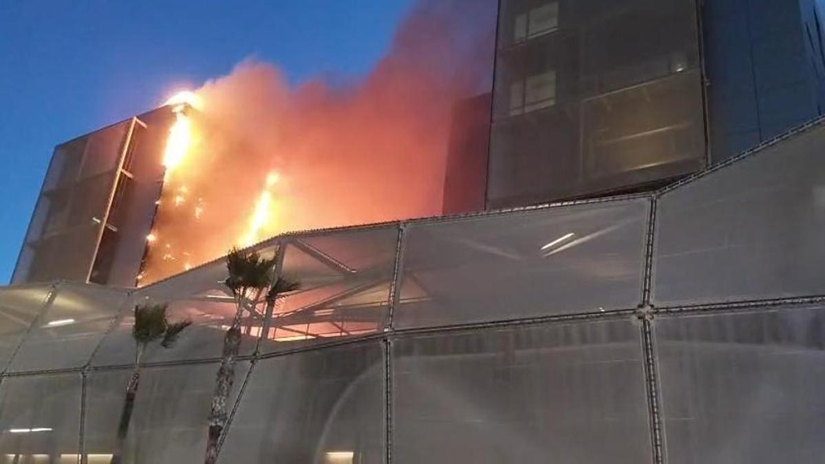 Incendio en el Hospital Santa Lucía el pasado mes de noviembre.