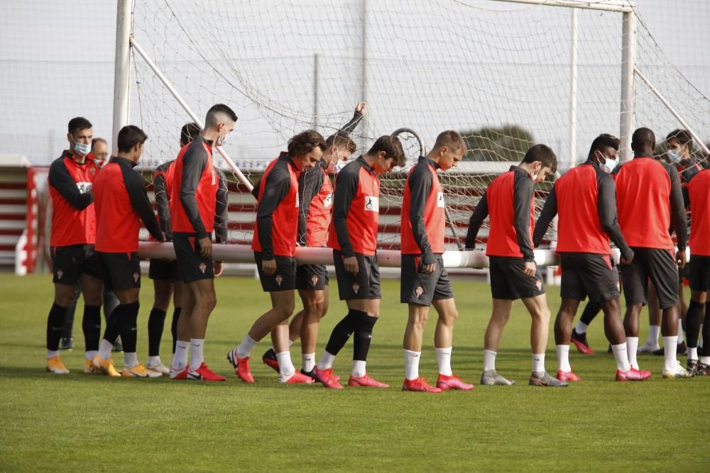 Entrenamiento del Sporting en Mareo.