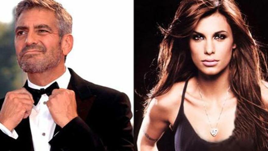 George Clooney y su chica, la presentadora italiana Elisabetta Canalis.