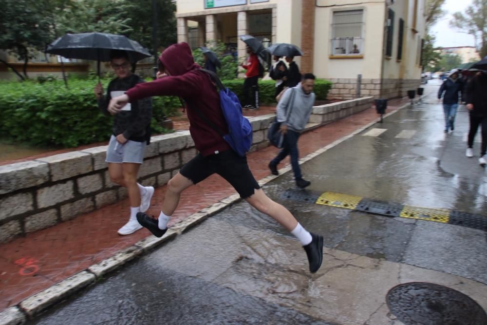 Lluvia en Málaga.