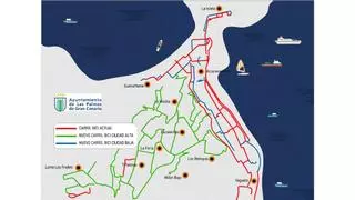 La red de carriles bici de Las Palmas de Gran Canaria va ya camino de Ciudad Alta