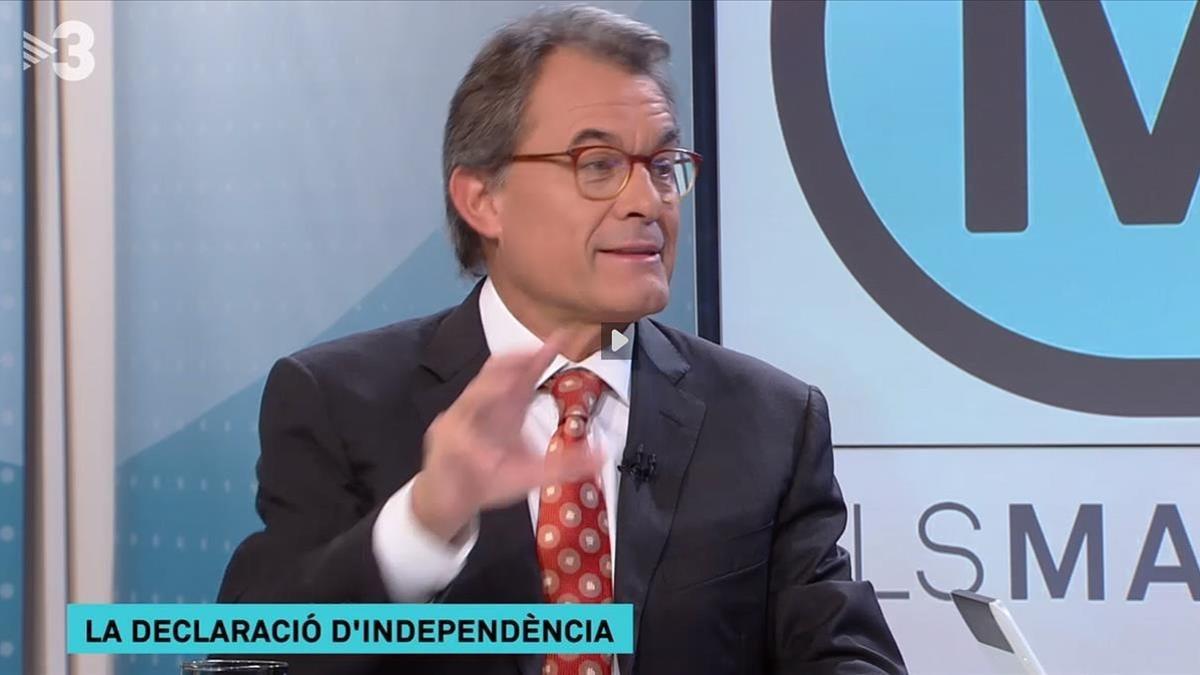 El expresidente Artur Mas en Els matins de TV3