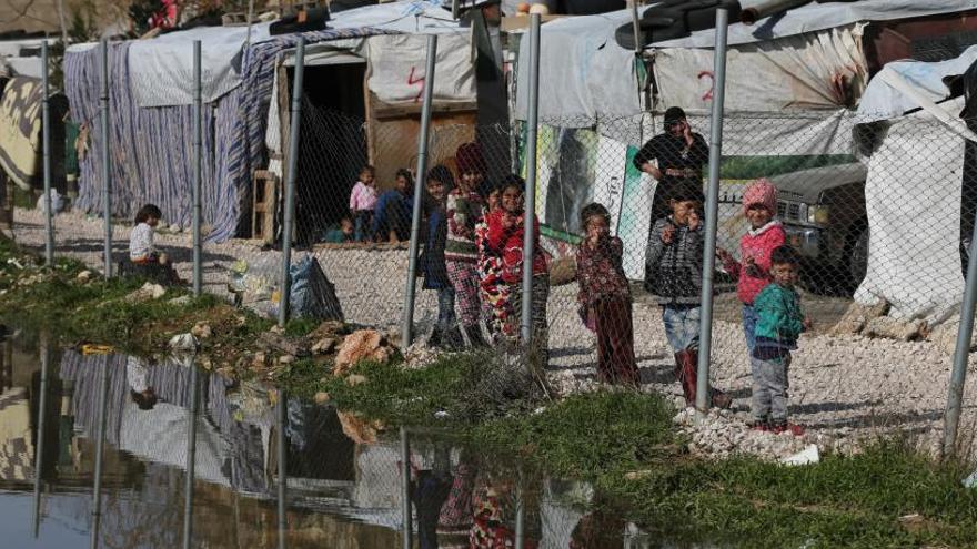 Refugiados sirios en Líbano.