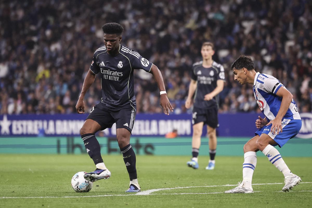Aurelien Tchouaméni, en el reciente Espanyol-Real Madrid.