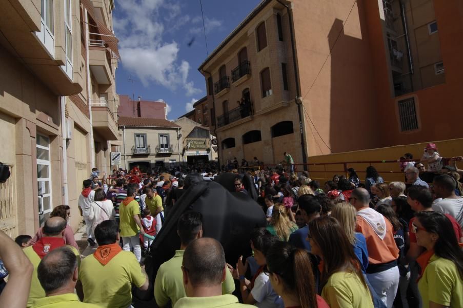 Los toros hinchables llenaron las calles