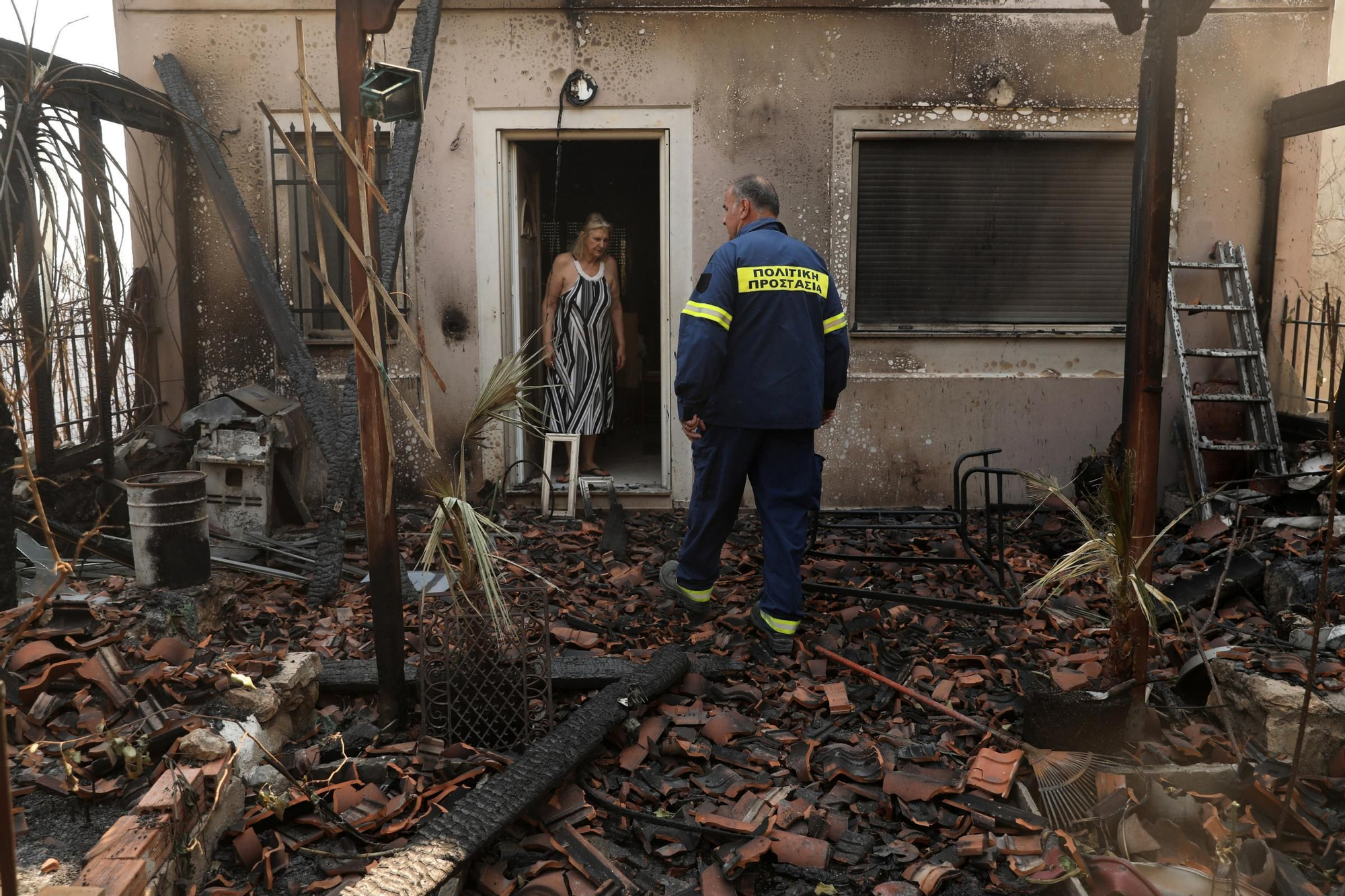 Wildfire in Greece's Attica region