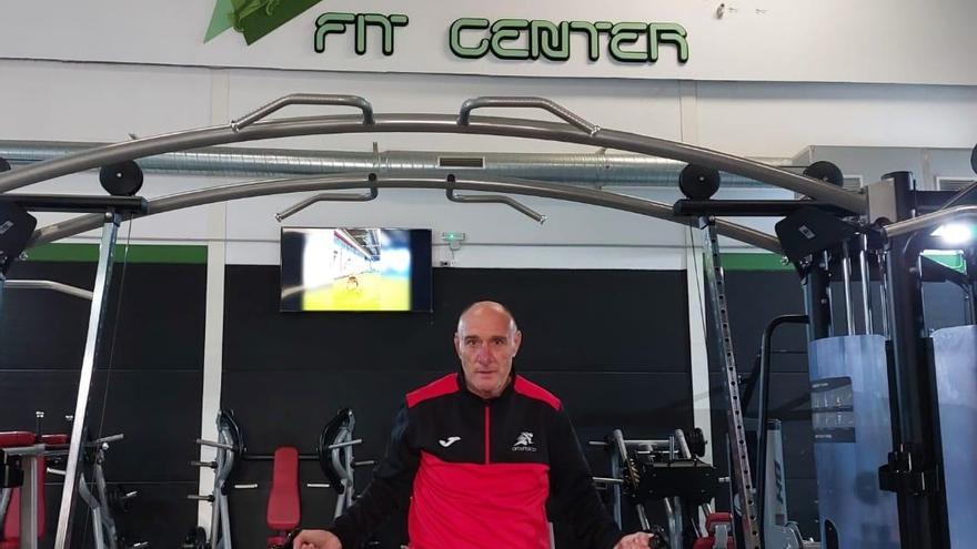 Lázaro García, este martes en el centro deportivo Triángulo Fit Cáceres, donde entrena.