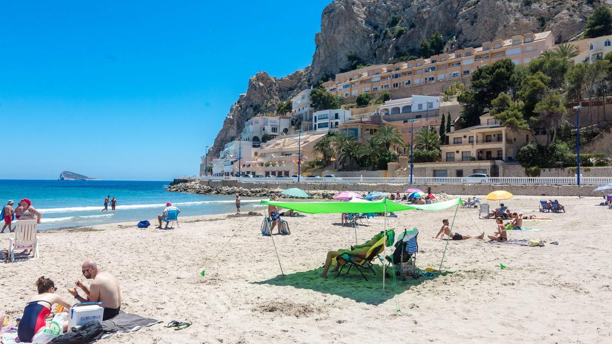 La famosa Playa de Levante de Benidorm.