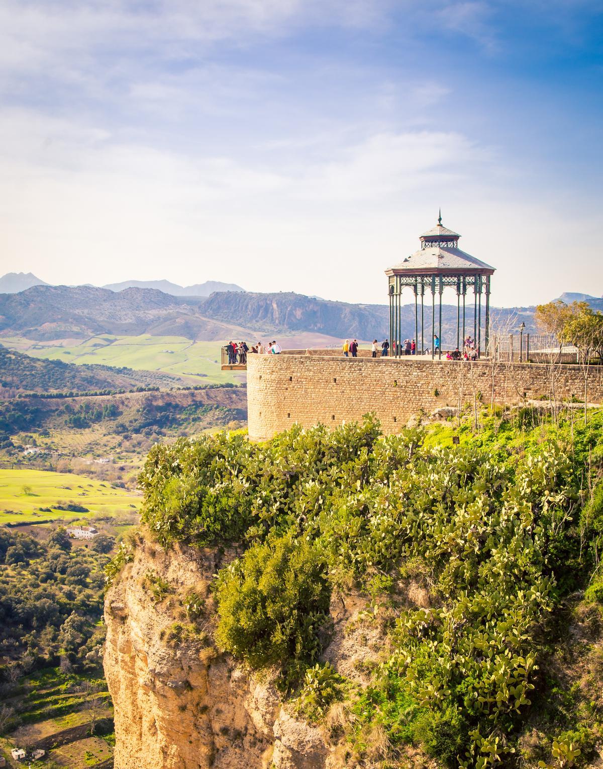 El parque del mirador de Ronda, Málaga
