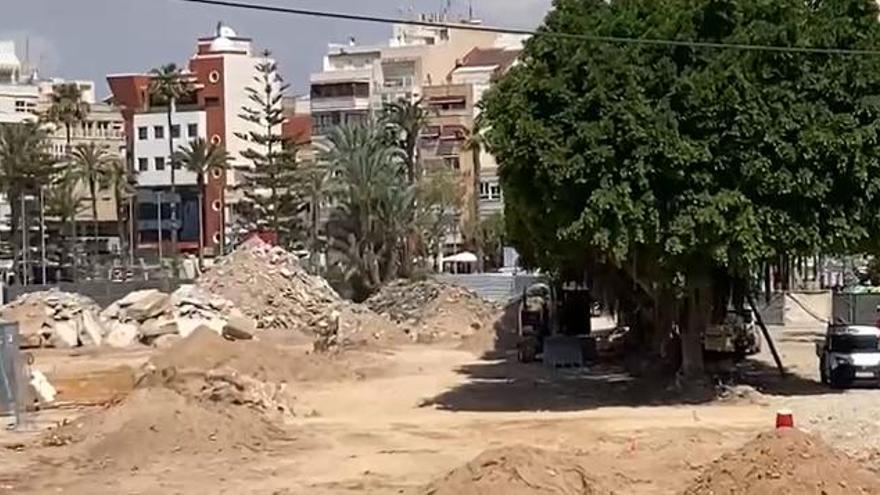 Así están las obras del paseo de la Libertad del que han desaparecido árboles y pavimento