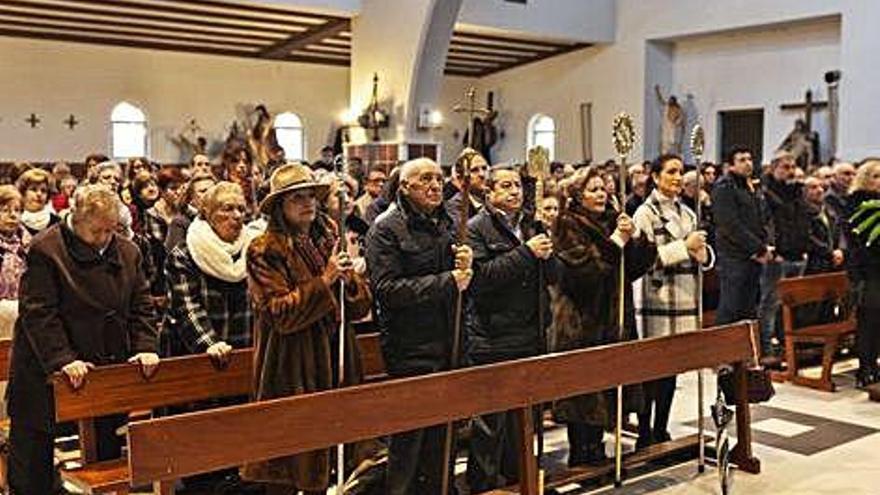 Un momento de la celebración religiosa.