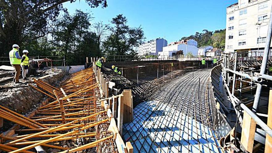 Obras del puente pàra el ramal de acceso.  |  // G.S.  