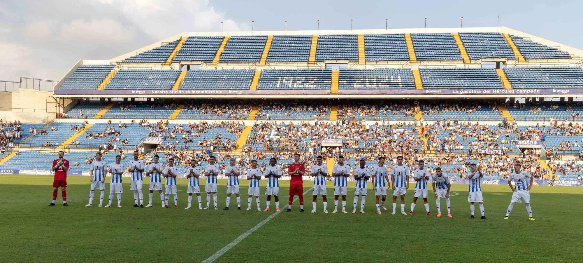 El Hércules celebra el 50 aniversario del Rico Pérez ganando el Trofeo Ciudad de Alicante ante el Alavés