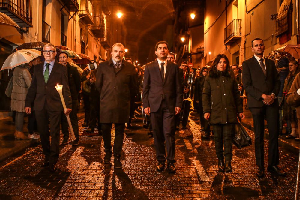 Procesión del Silencio de Alcoy pasada por agua.