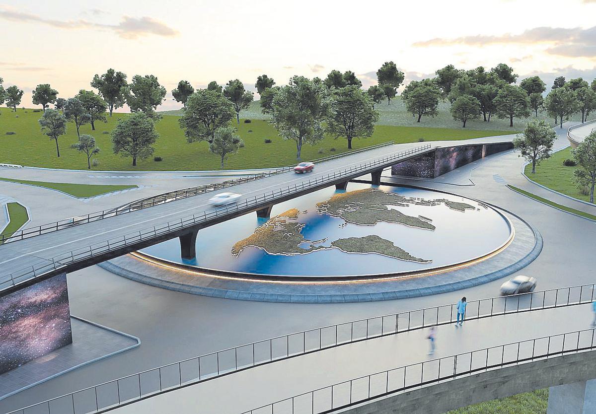 El proyecto de la "rotonda del mapamundi"