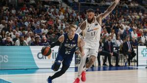 El Real Madrid gana 84-76 al UCAM Murcia en el primer partido de la final de la Liga Endesa