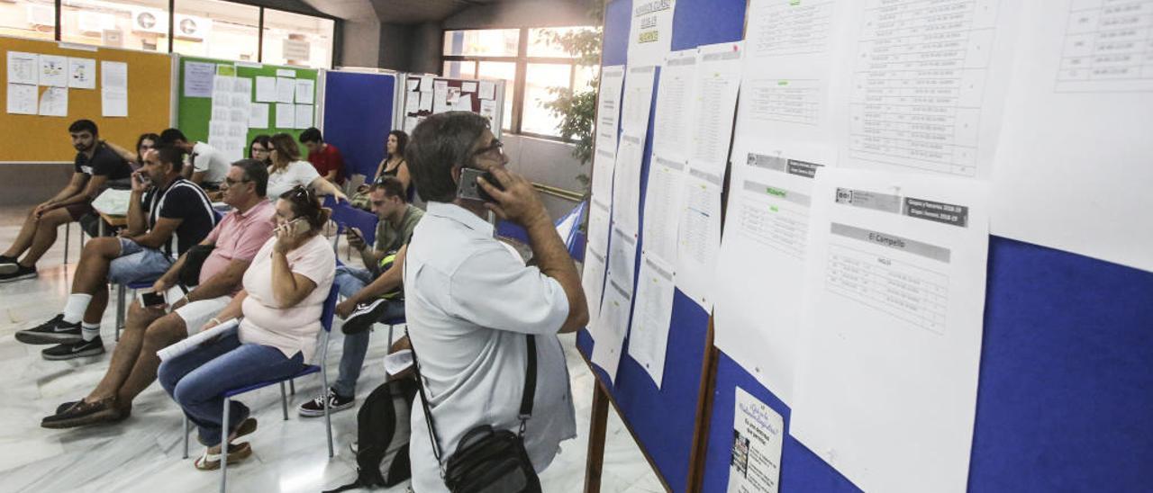 Matriculación en la EOI de Alicante el curso pasado.