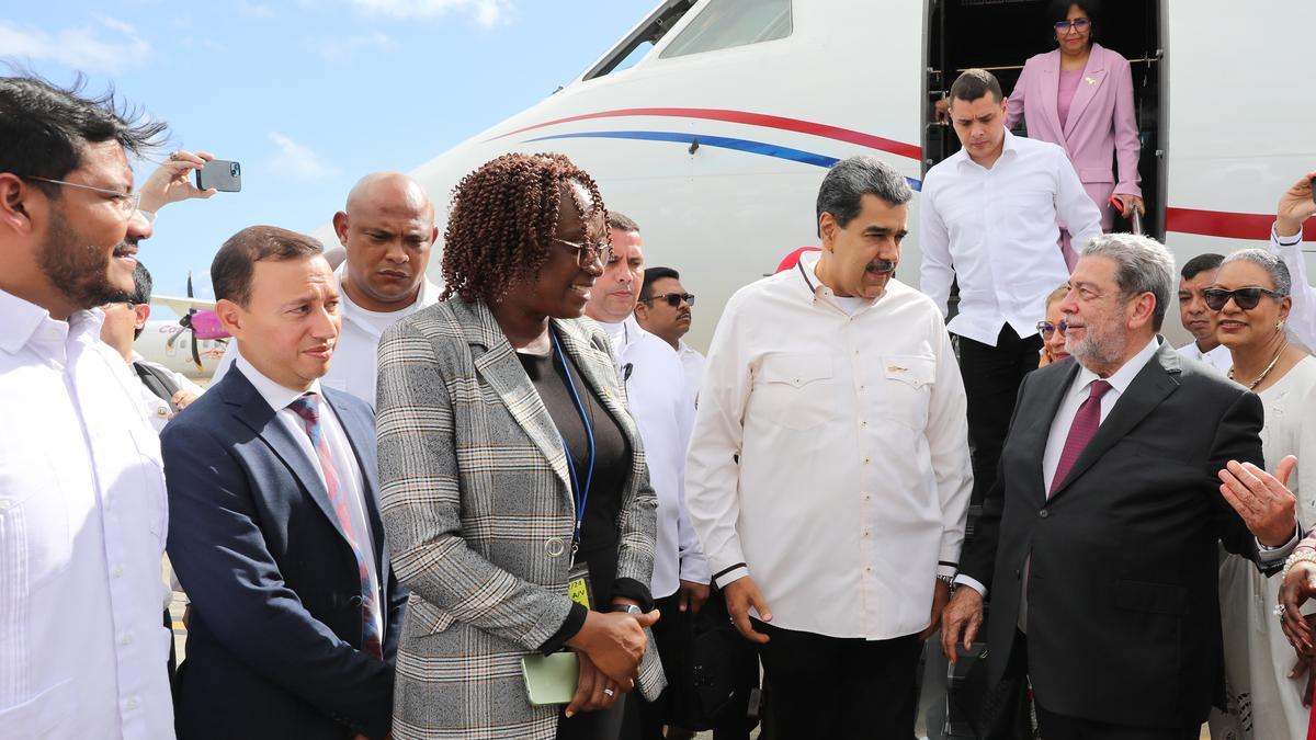 Los presidentes de Venezuela y Guyana.