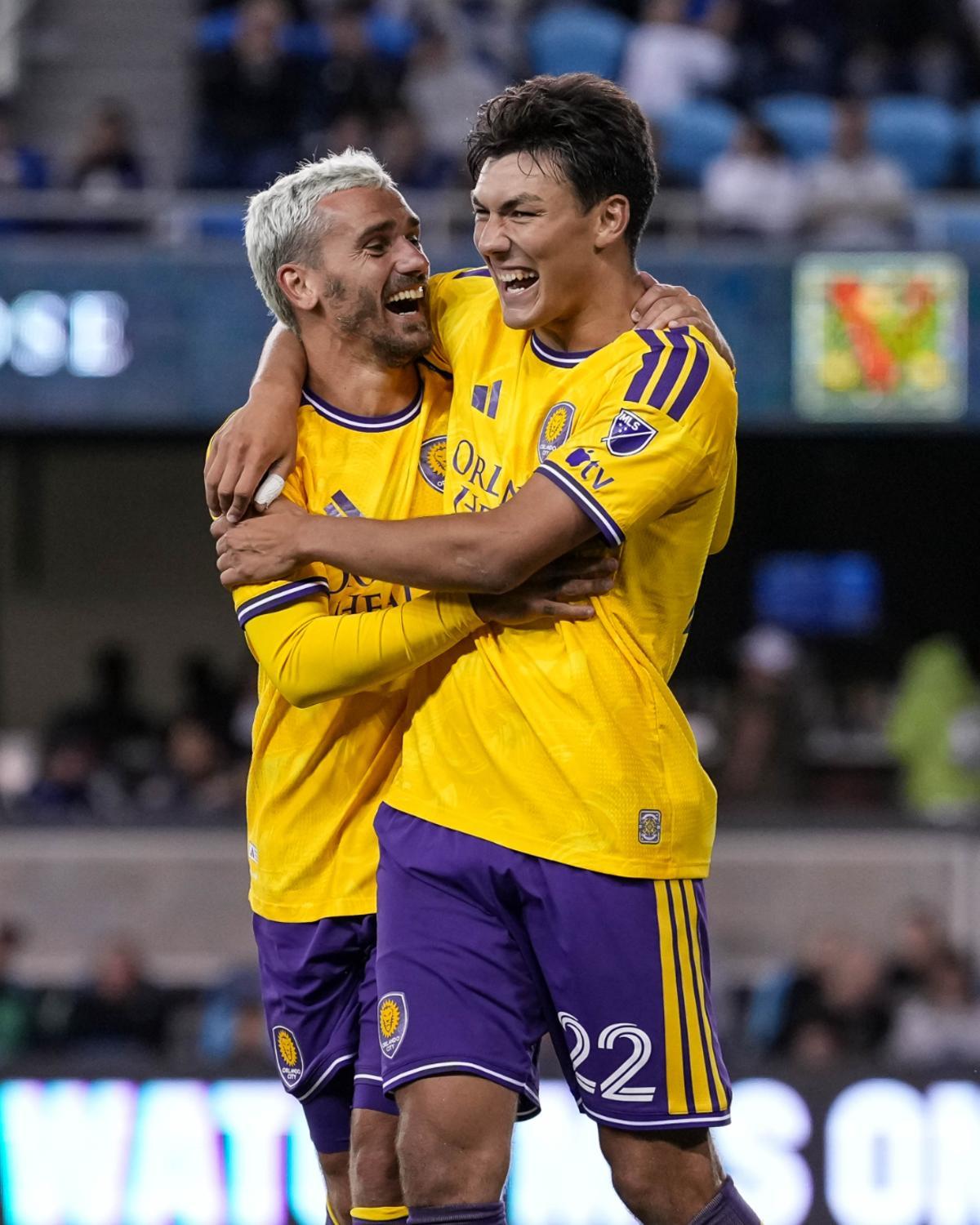 Griezmann celebra su primer gol con Orlando City