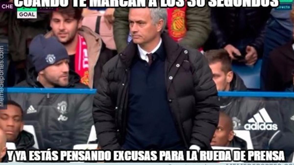 Las redes se cebaron con la humillación que sufrió Mourinho.