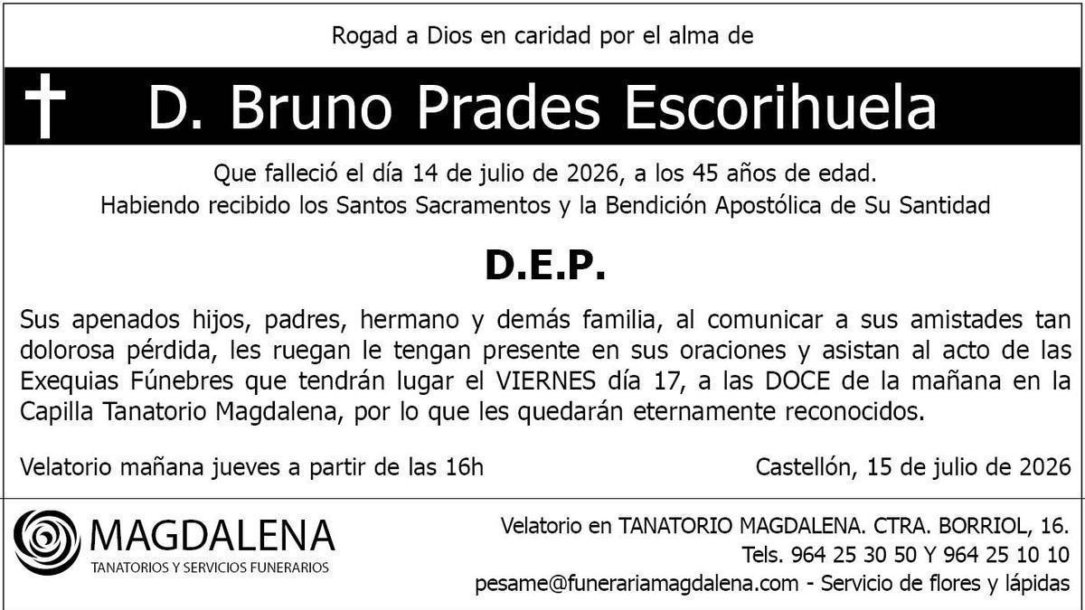 D. Bruno Prades Escorihuela