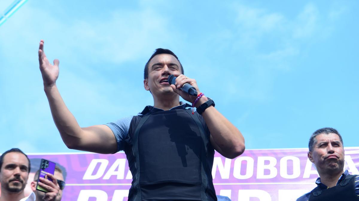 El candidato a la Presidencia de Ecuador Daniel Noboa