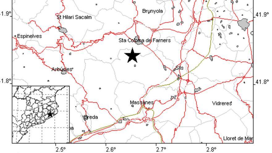 Mapa de l&#039;epicentre del terratrèmol