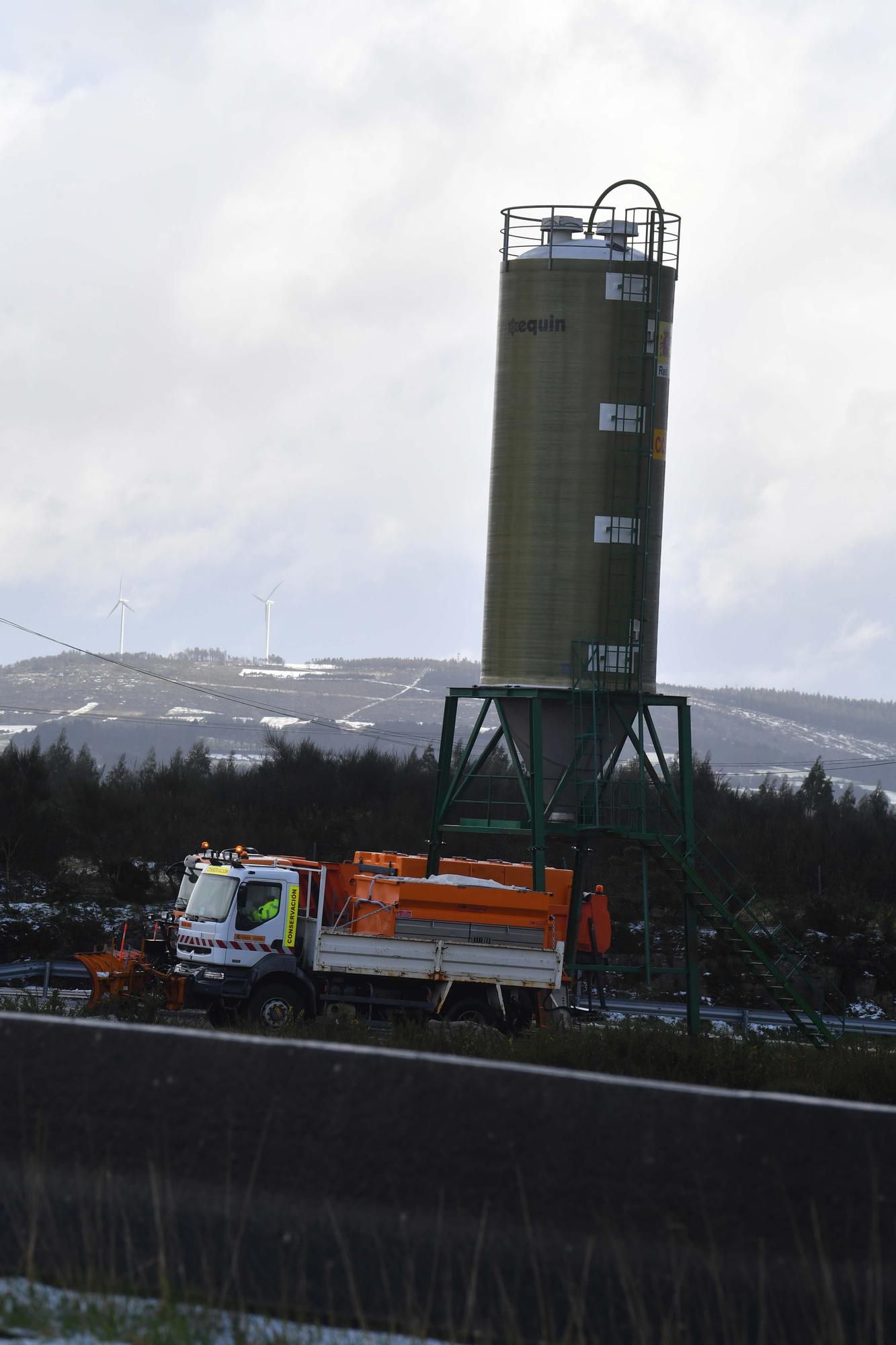 La nieve llega a la montaña de A Coruña