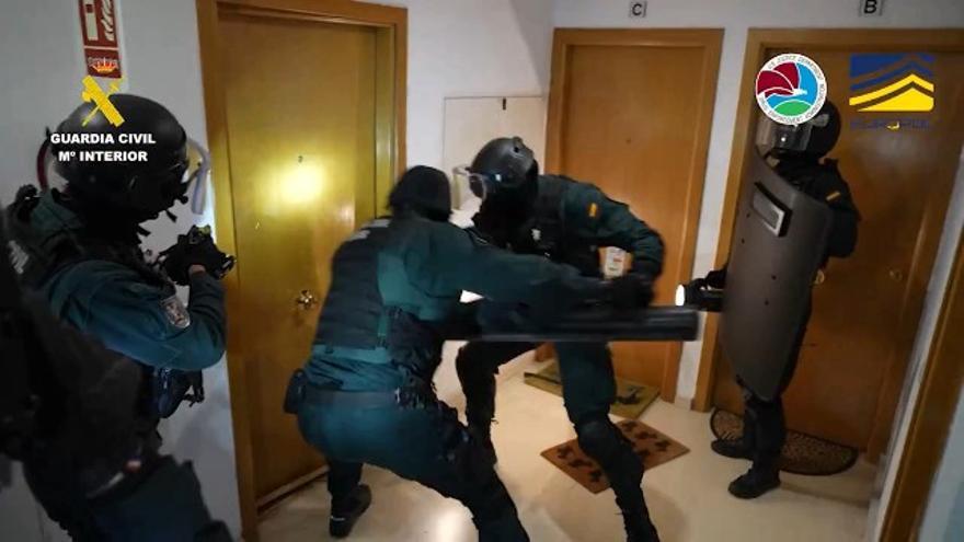 Intervención de la Guardia Civil por la operación Halia contra el narcotráfico.