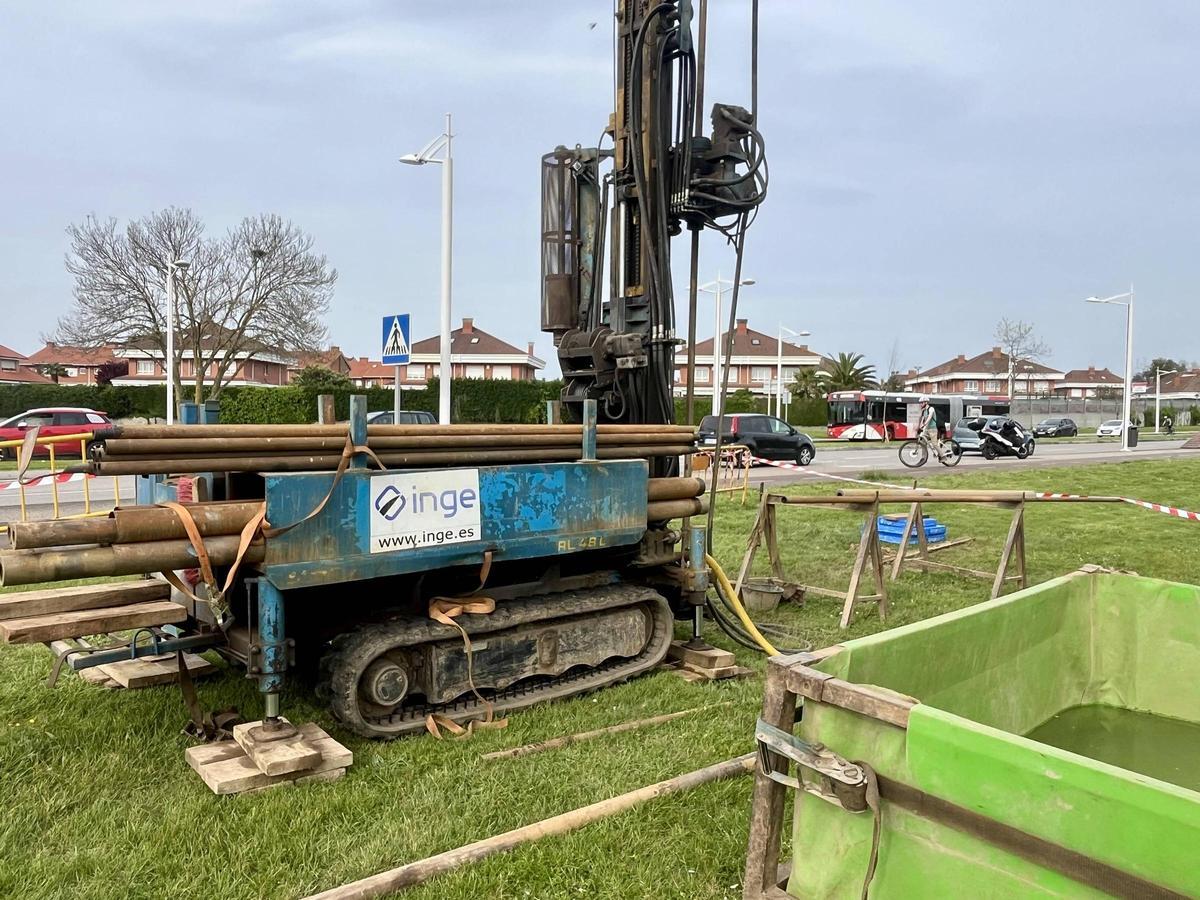 Maquinaria en la zona.