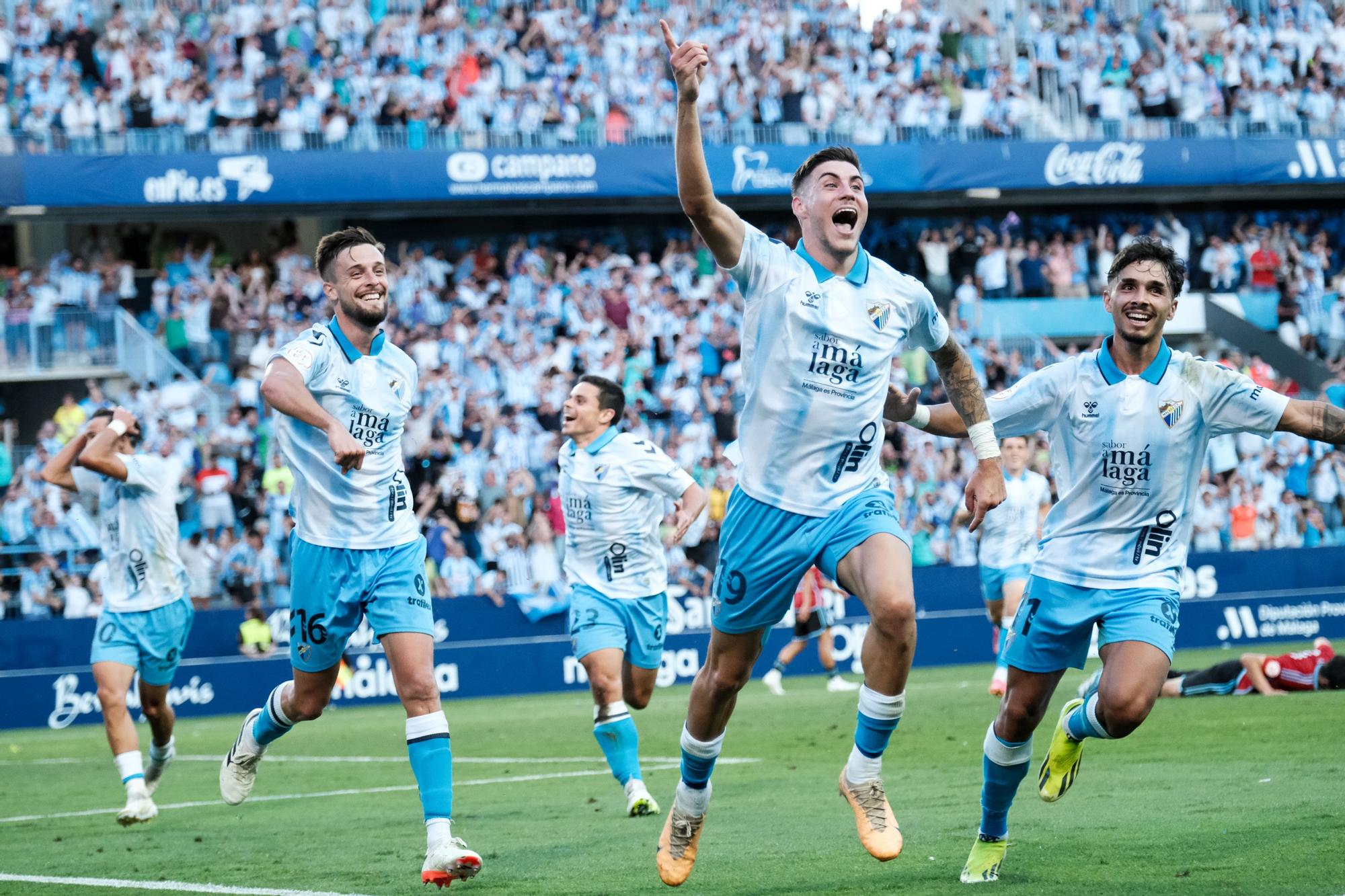 Partido de vuelta de la semifinal del play off de ascenso a Segunda División entre el Málaga CF y el Celta Fortuna
