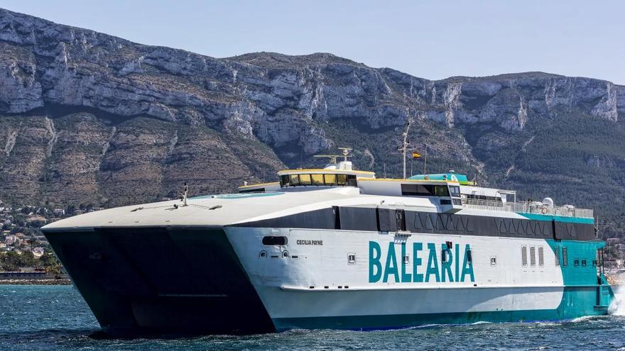 El &#039;fast ferry&#039; de Baleària entre Dénia y las Baleares volverá el 25 de mayo