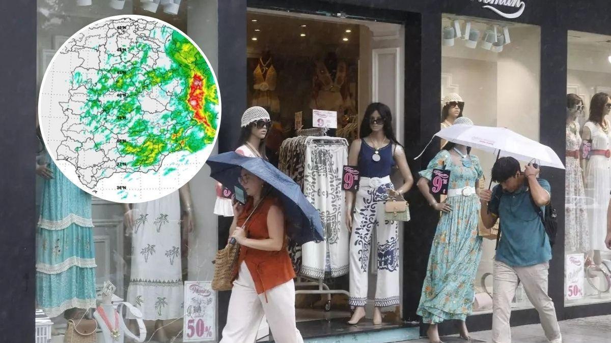 a Aemet fija las horas con mayor riesgo de lluvia