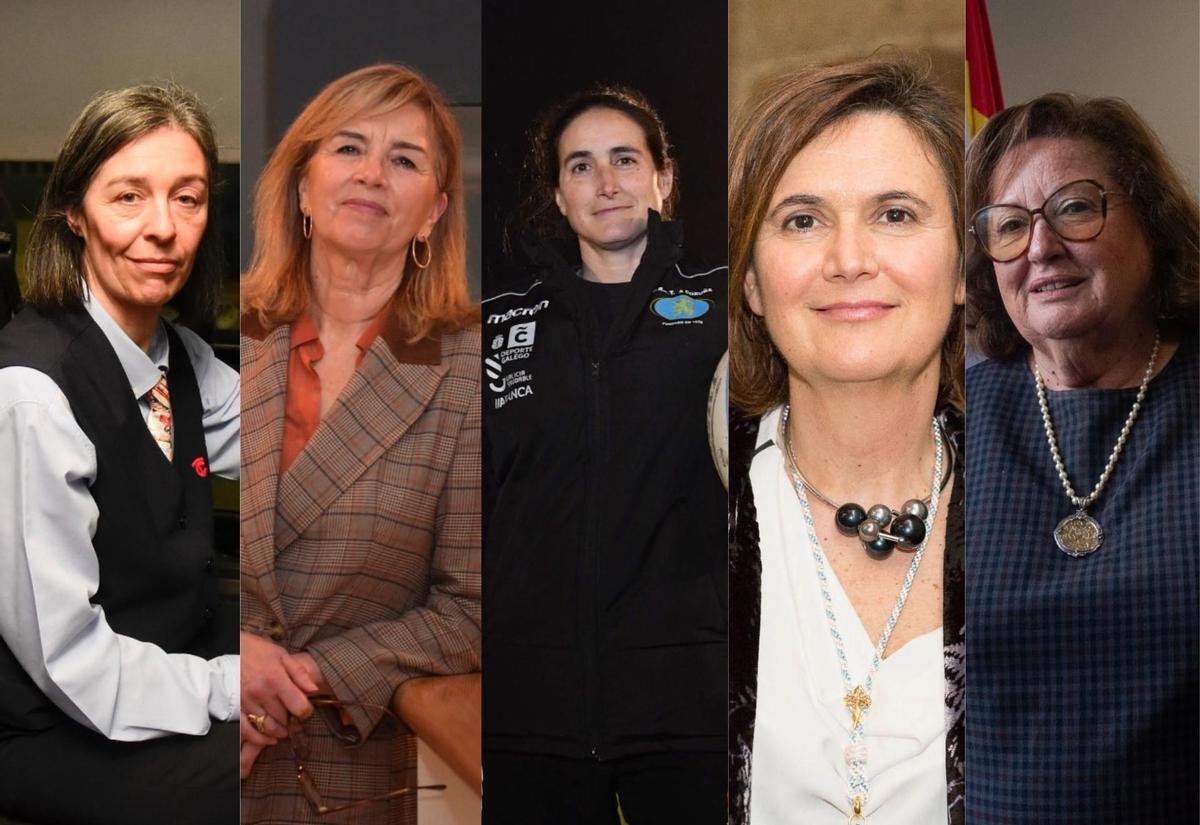 Mónica Pérez, Angelines Penas, Helena Roca, Minia Manteiga y María Josefa Ruíz Tovar