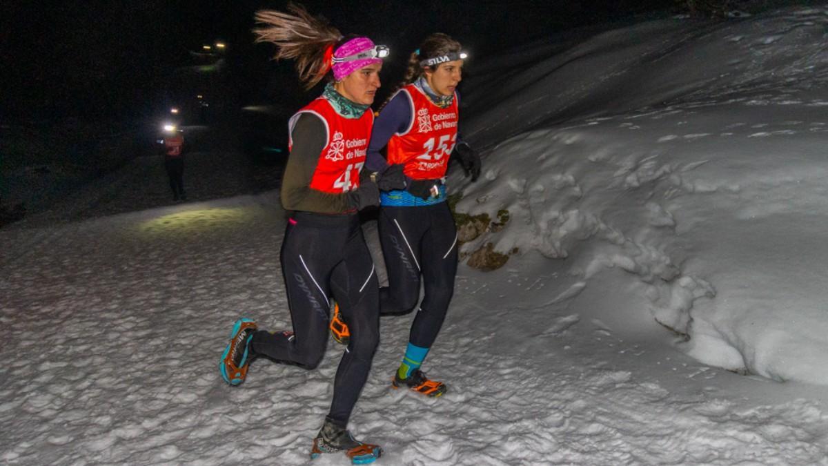 Roger Comellas, campió estatal de curses per neu, i Cèlia Balcells sots-campiona