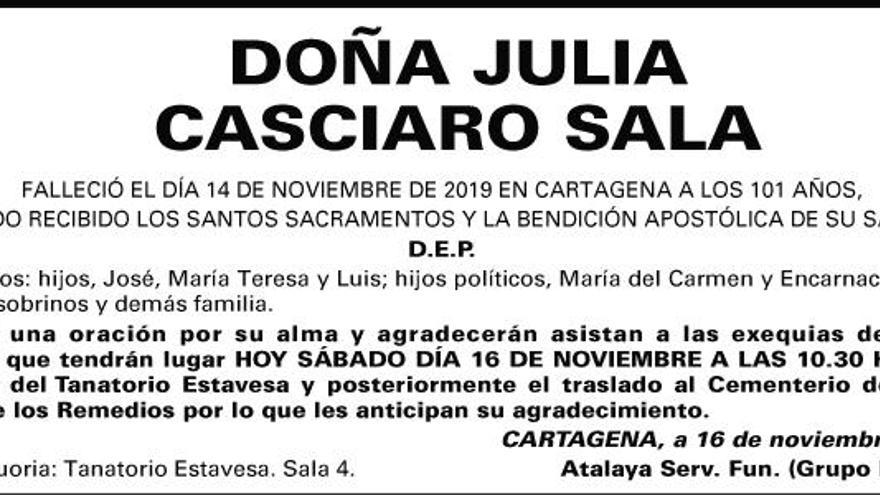 Dª Julia Casciaro Sala