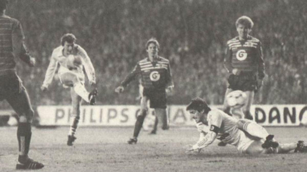 Butragueño marcó tres de los seis goles del Real Madrid contra el Anderlecht en 1984.