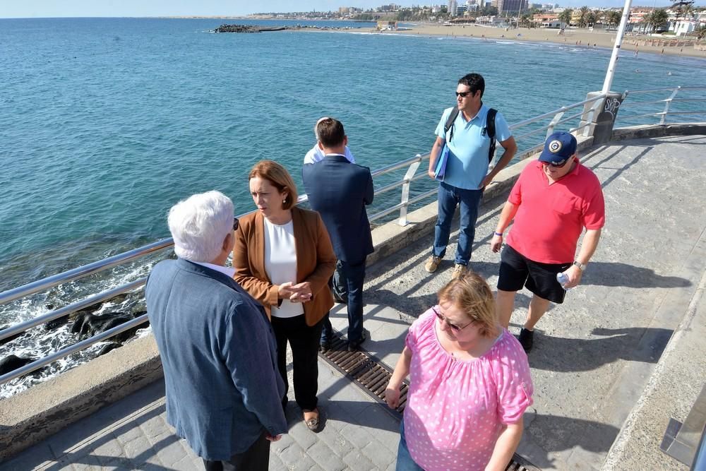 Inicio de las obras del paseo marítimo que unirá las playas de San Agustín con la de Las Burras.