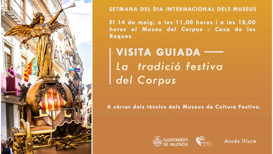 El cartel de la visita guiada  del museo del Corpus