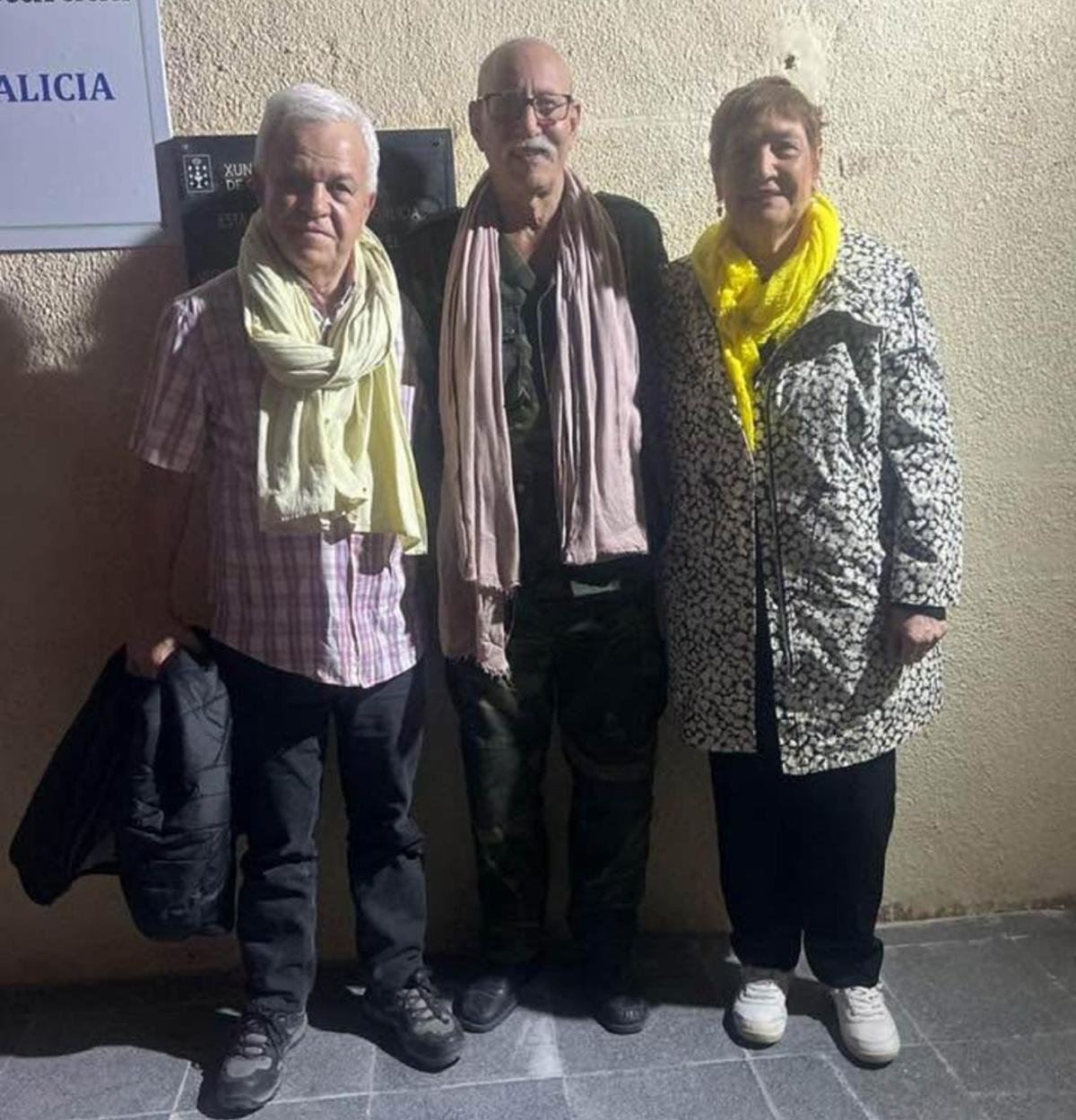 Maite con el presidente del Sáhara