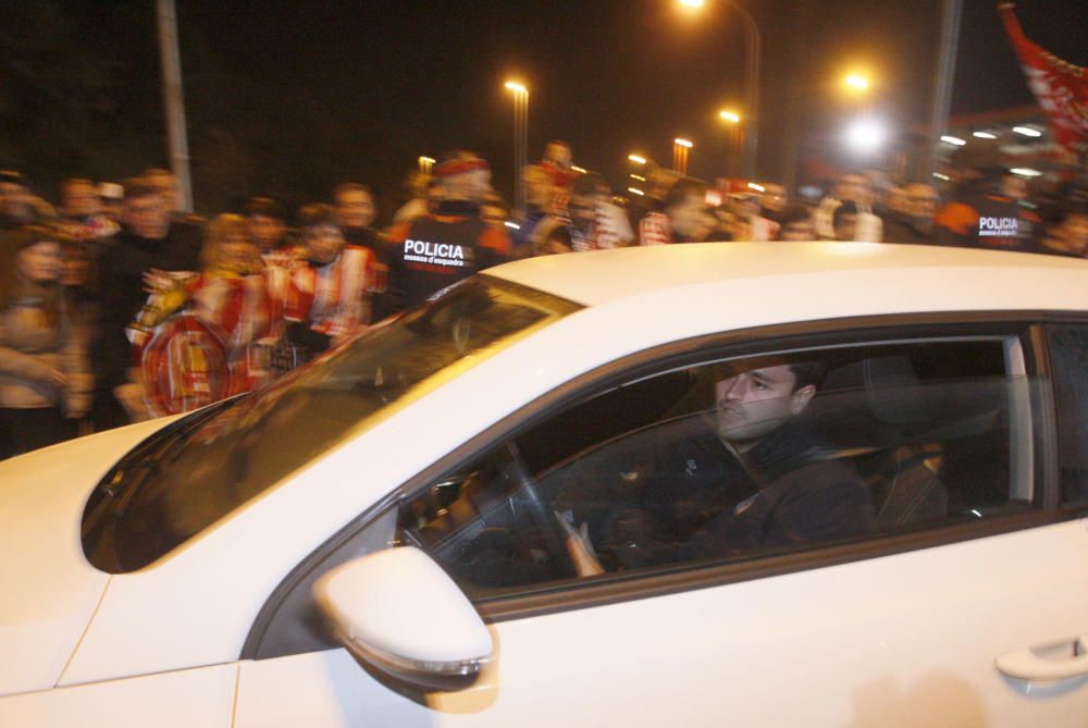 Rebuda dels aficionats al Girona després de la victòria davant el Madrid