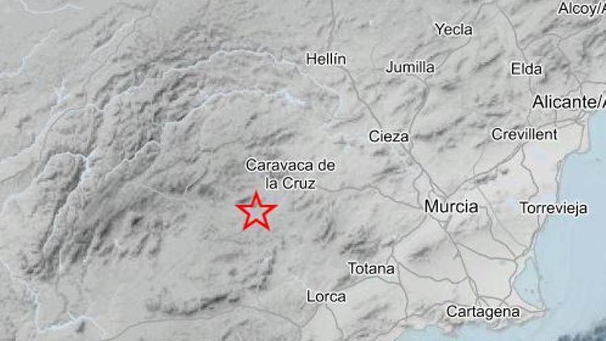Se registra un terremoto de magnitud 2,9 cerca de Caravaca