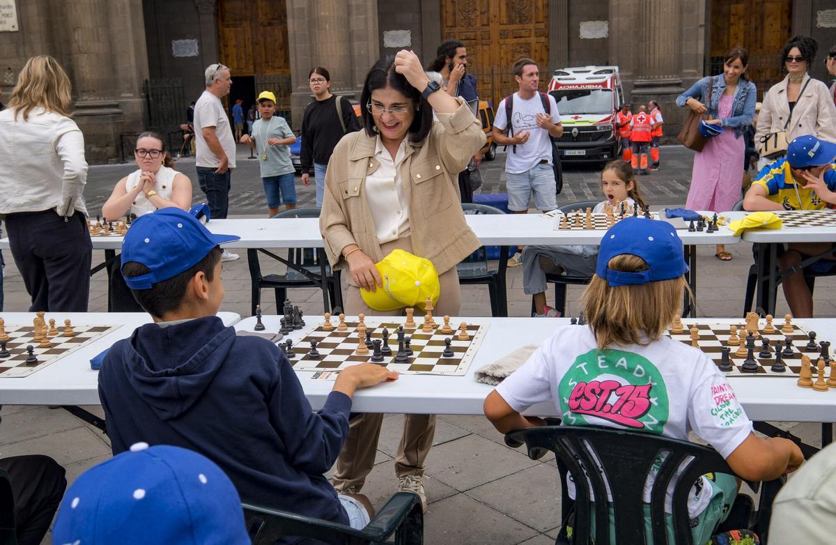 Simultánea de ajedrez en Vegueta, en Las Palmas de Gran Canaria
