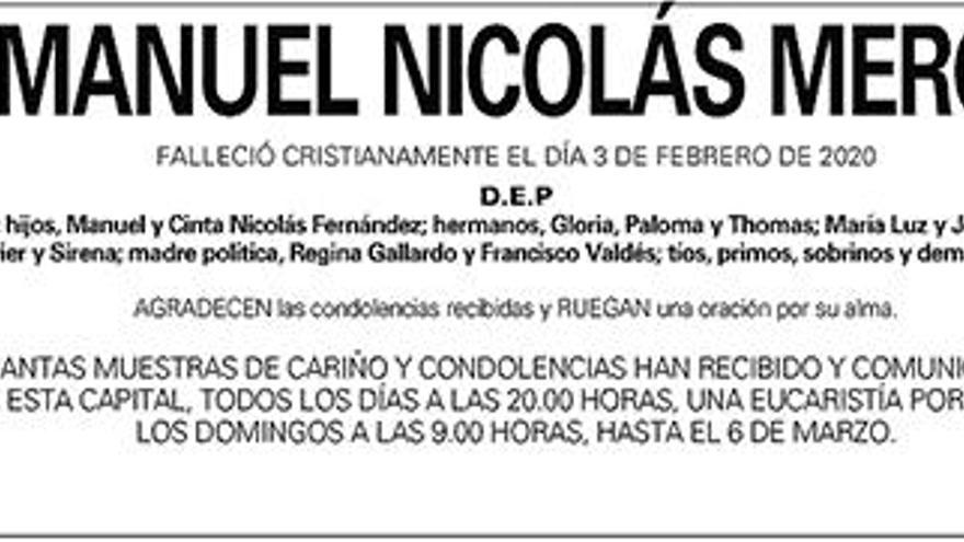 D. Manuel Nicolás Mercader