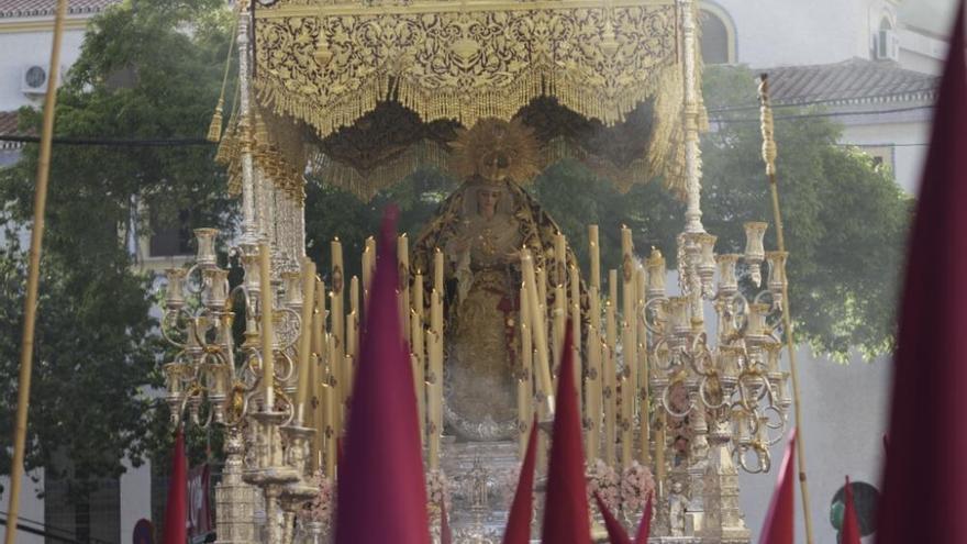 La Virgen de la Trinidad el pasado Lunes Santo de 2019.