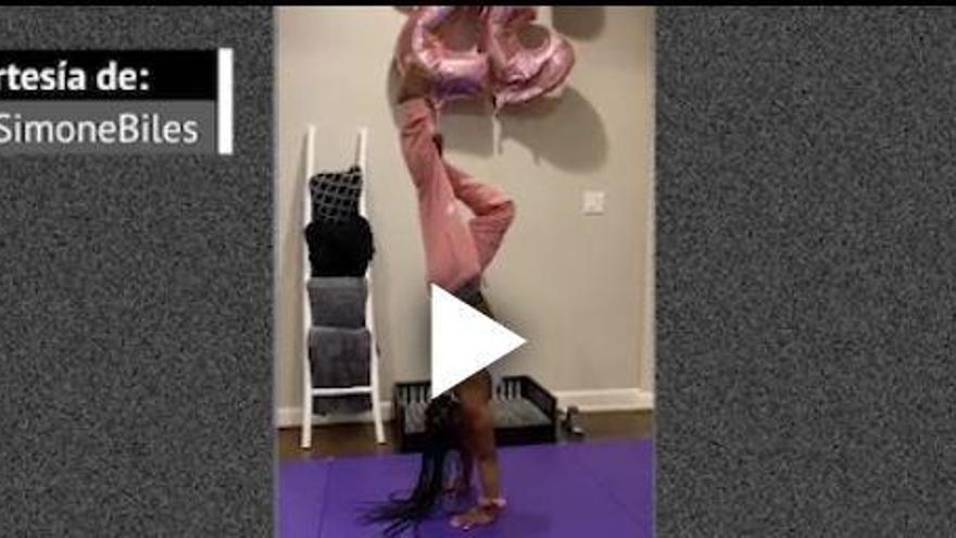 Simone Biles crea un nuevo &#039;challenge&#039;: &quot;Sin manos&quot;