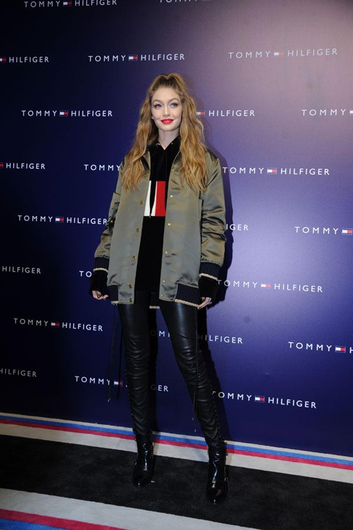 Gigi Hadid promociona su coleción para Tommy Hilfiger en Shanghai