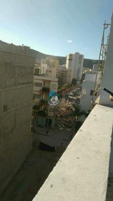 Derrumbe de un edificio de viviendas en Los Cristianos