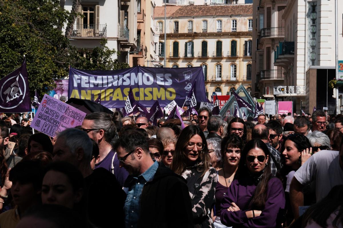 Manifestación por la celebración del 8M.