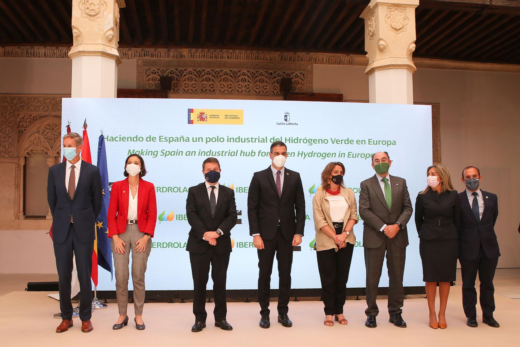 El presidente del Gobierno, Pedro Sánchez, ha presentado la alianza entre Iberdrola y Cummins en Toledo